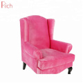 European American Occasional One Fancy Arm Chair Italy Upholstered Hotel Room Cheap Restaurant Single High Back Sofa Chair